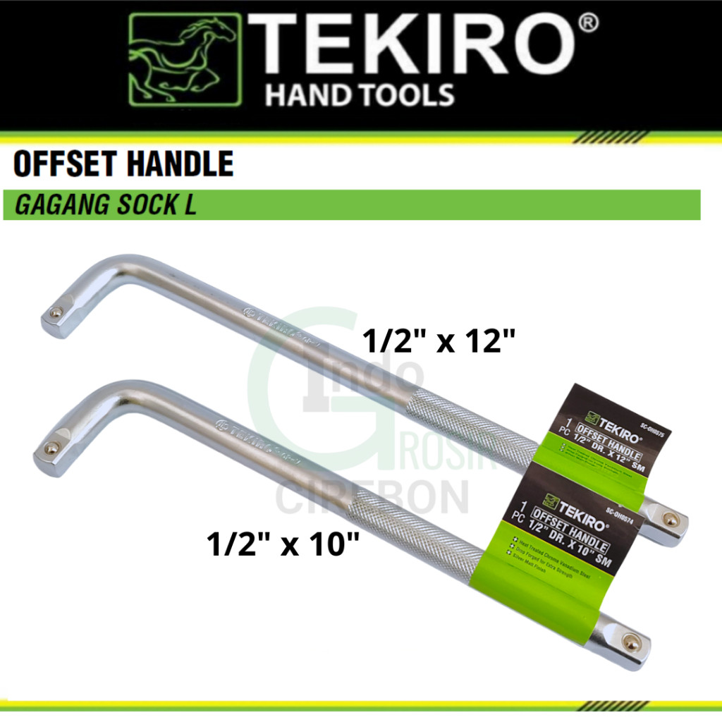 TEKIRO Gagang Shock L 1/2" x 10" 12" Offset Handle Kunci Sock Shok Sok ORIGINAL