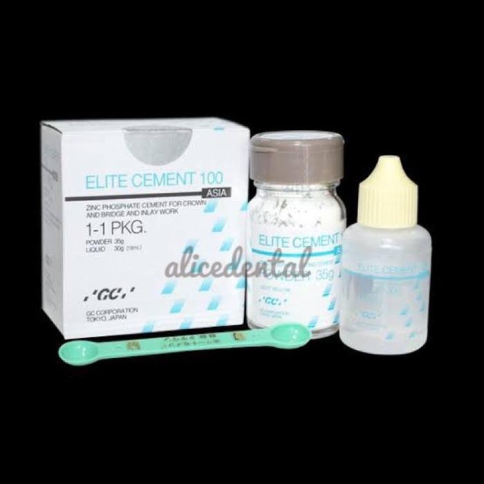 Alice dental GC elite cement mini pack zinc phospate semen zinc fosfat phospat lem crown gigi palsu