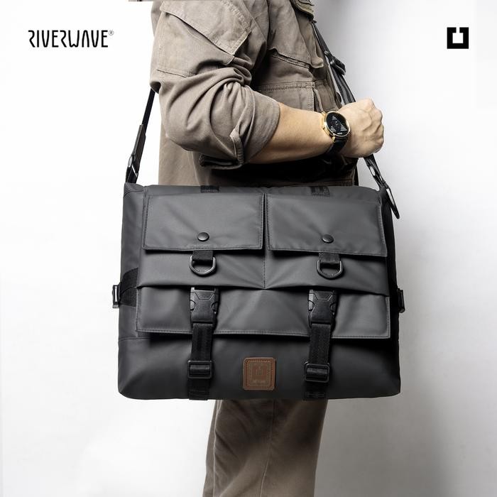 Riverwave Broadkill Tas Slingbag Pria Selempang Laptop Kantor Kerja Premium Anti Air
