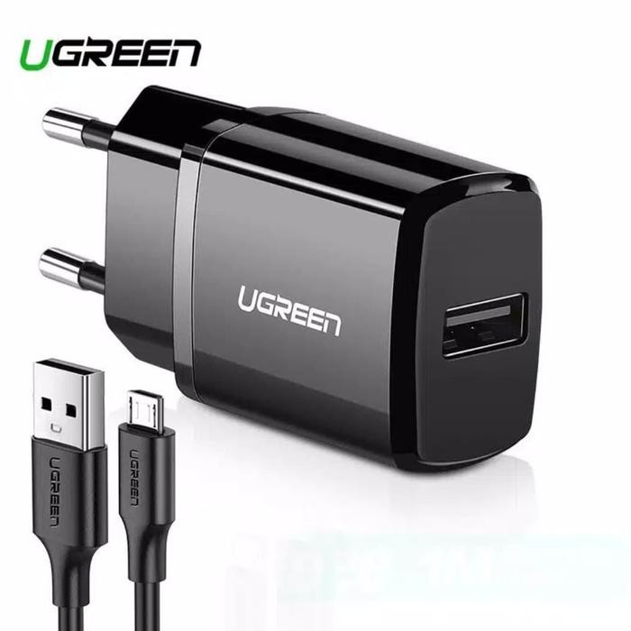 Ugreen Charger 2.1 A Bonus Kabel Ugreen Micro Usb 100 cm Original