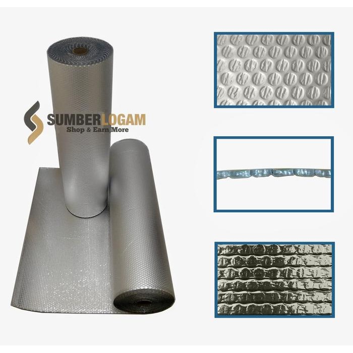 PREMIUM Aluminium Foil Bubble Peredam Panas Atap 4MM