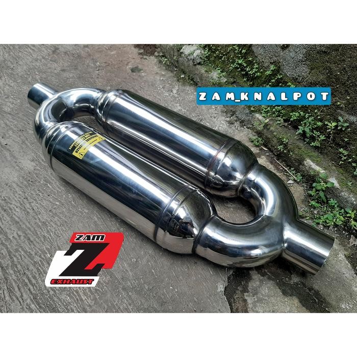 PREMIUM RESONATOR MOBIL DUAL PEREDAM SUARA KNALPOT RACING MANUAL DAN OTOMATIS