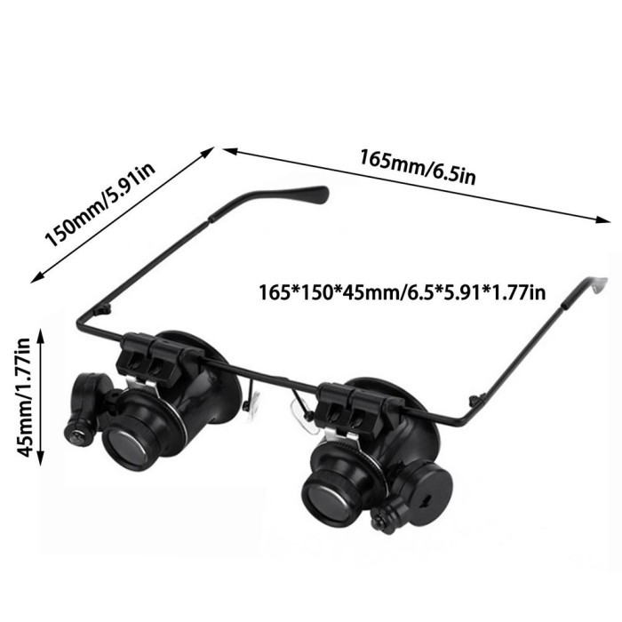 

Bricks - Kacamata Pembesar Led 20X Ae63 / Kaca Mata Servis Jam / Lampu Reparasi