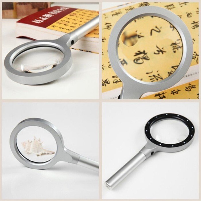 

Bricks - Kaca Pembesar Led 5X 15X 85Mm Bahan Zinc Alloy / Magnifying Lup Glass