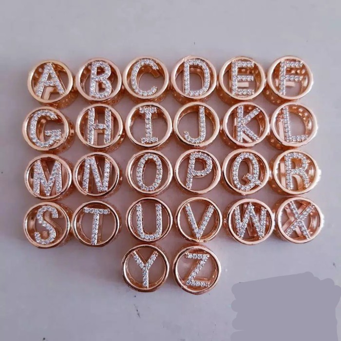 Liontin Huruf Inisial Untuk Gelang Kawat Pandora Waterproof