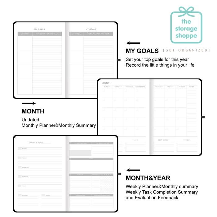 

Undated Planner / Agenda / Personal Journal / Monthly & Weekly Planner #Gratisongkir