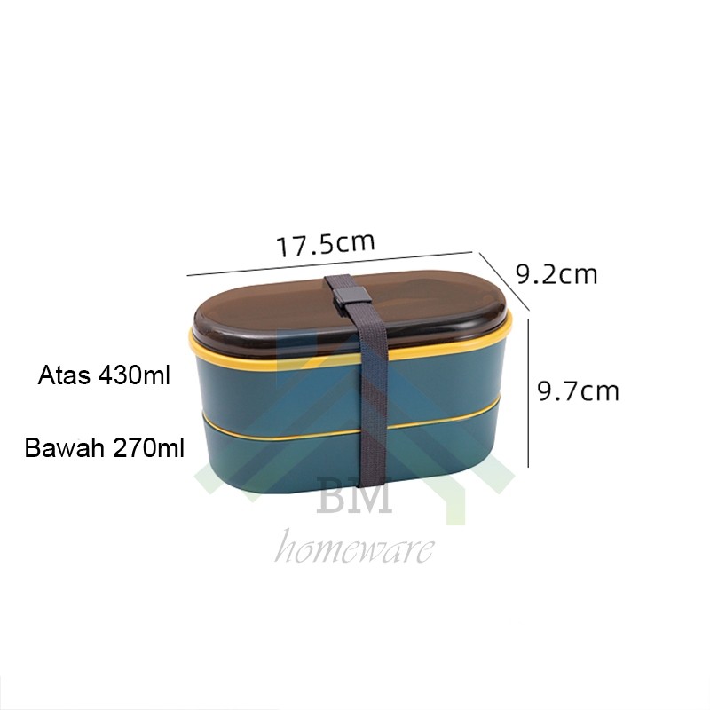 

Andrianbijaksana Set Kotak Makan 2In1 Lunch Box Tingkat + Tas Thermal Lunch Bag / Kotak Makan + Tas
