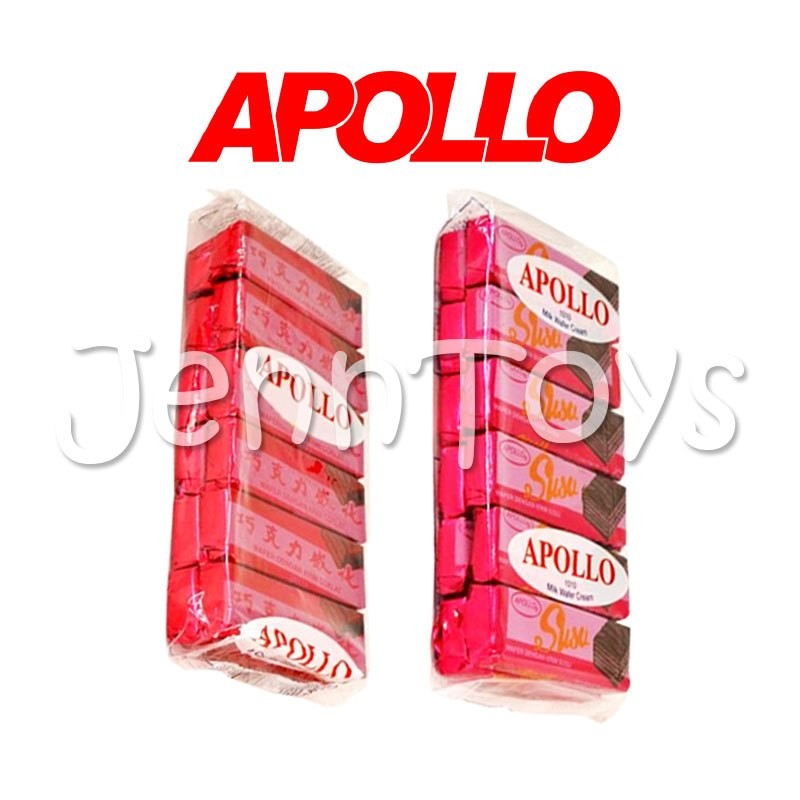 

Andrianbijaksana Apollo Wafer Chocolate Coated Apolo Wafer Susu Dan Coklat (Isi 12Pc)