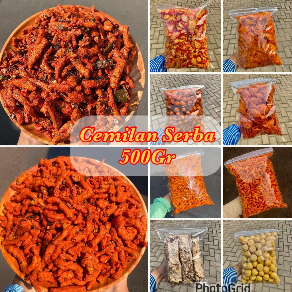 

Andrianbijaksana Snack Kiloan 500 Gram Makanan Ringan Jajanan Cemilan Camilan Pedas Asin Gurih Manis