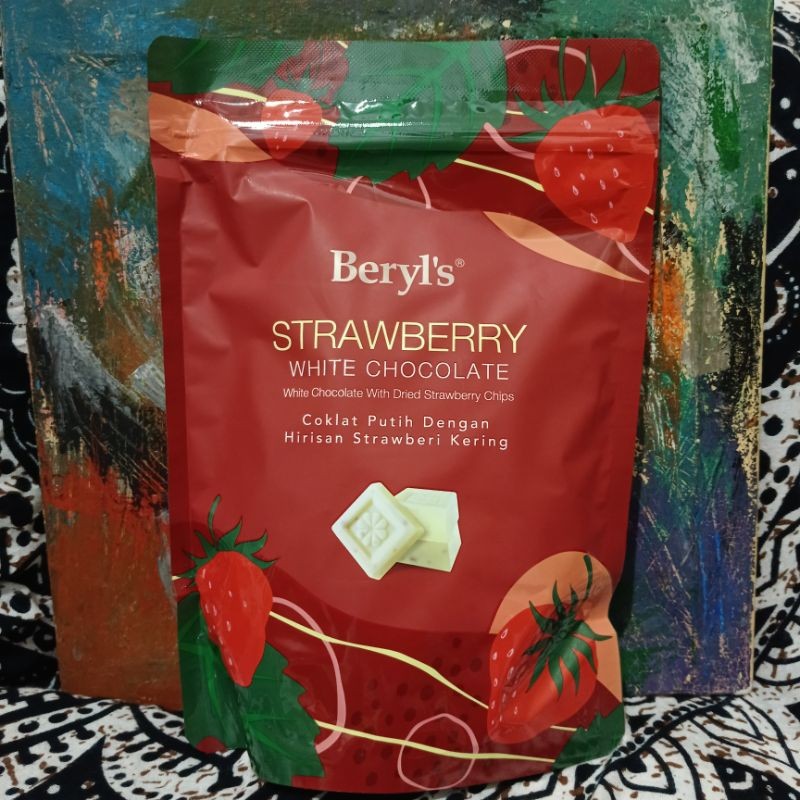 

Andrianbijaksana Beryls 280Gr Pouch White Dark Mintbitter Chocolate Putih With Dried Strawberry