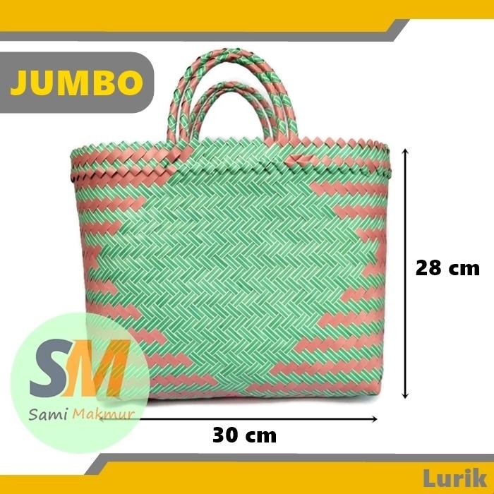 PREMIUM Tas Anyaman Plastik JUMBO (L) Lurik Tas Belanja Besar Bingkisan Parcel