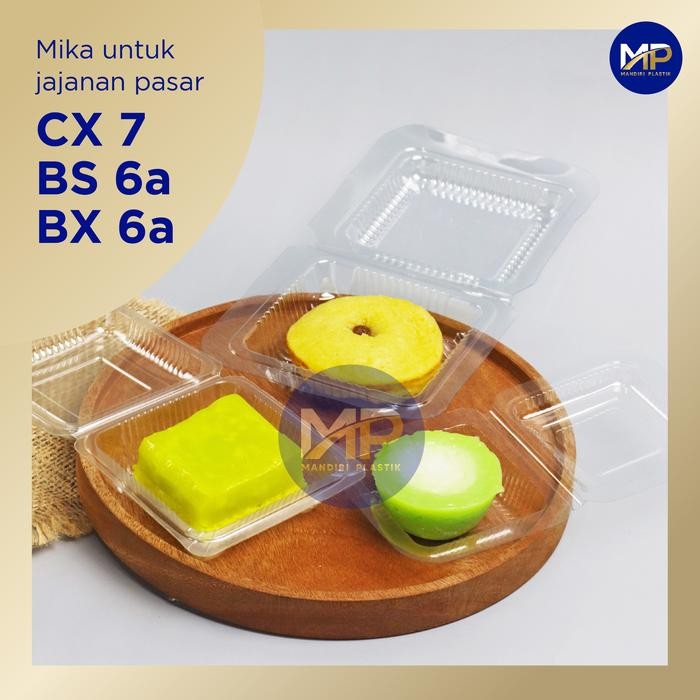 JTTOP" MIKA KUE / MIKA PLASTIK KUE PERSEGI BX 6A 8X8CM (100PCS)