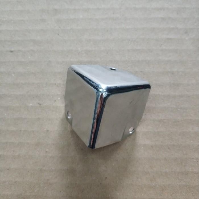 PREMIUM Siku sudut hardcase rata chrome / siku sudut besi / siku sudut rata