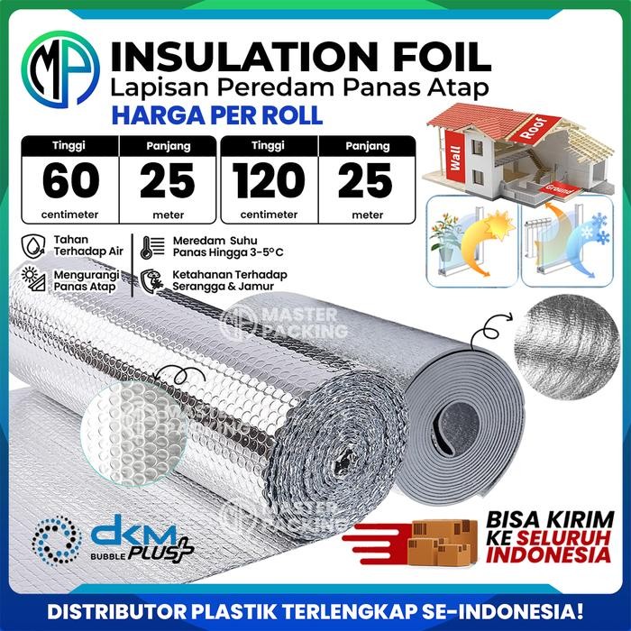 Bubble Alumunium Foil Peredam Panas Atap 120cm x 25m / Insulation Foil