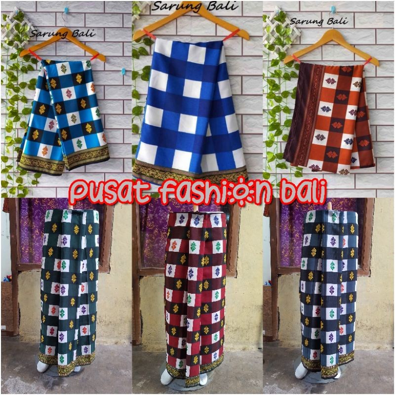 FLASH SALE SARUNG BALI MOTIF CATUR SARUNG ADAT BALI JUMBO SARUNG KOTAK BALI