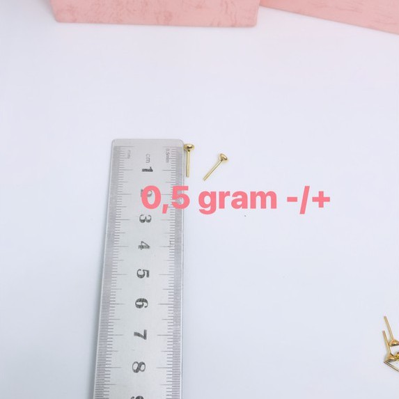 Anting Tusuk / Giwang bayi Emas Asli kadar 300 & 700 (free karet)