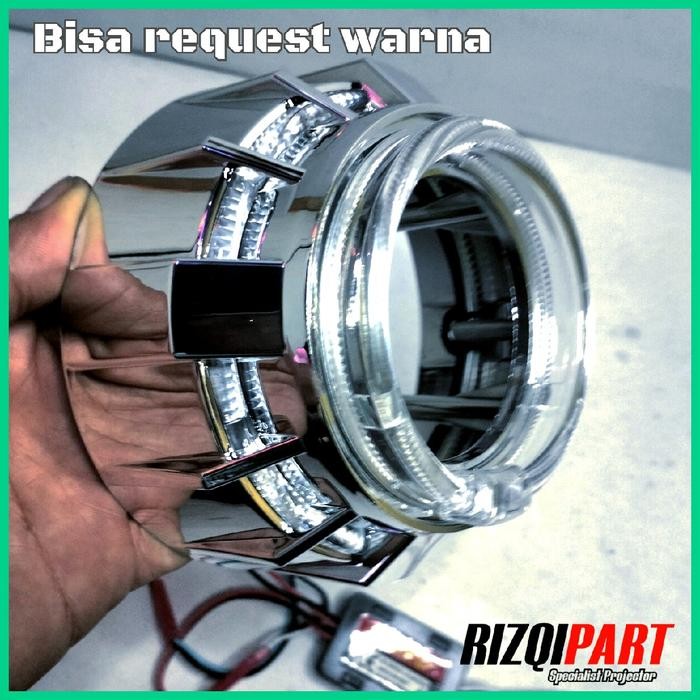 TERLARIS VAHID SHROUD CH10 CASING PROJIE BILED 2.5 INCH DOUBLE ANGEL EYES STANDBY DAN STROBO READY