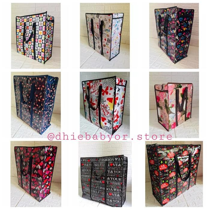 PREMIUM Tas Karung Plastik Tali Panjang XL (55x65)Tas Belanja Besar