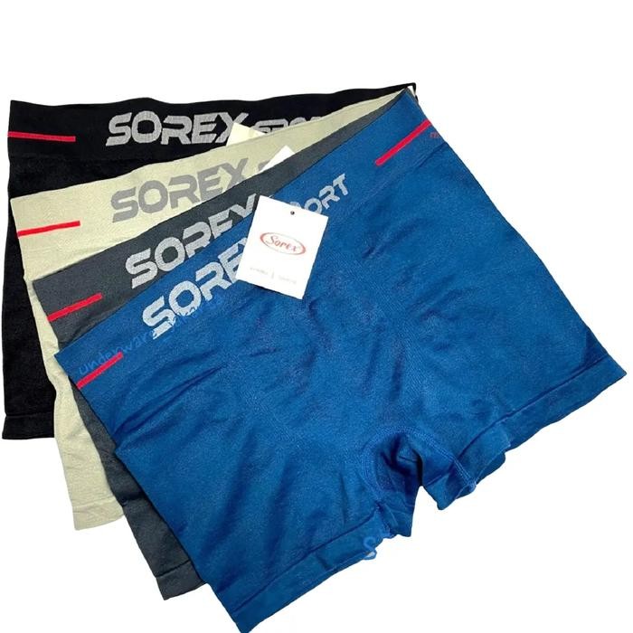CD Pria Dewasa Sorex Boxer sport Sorex 3802 Seamless Tanpa Jahitan fit lembut nyaman - Cd