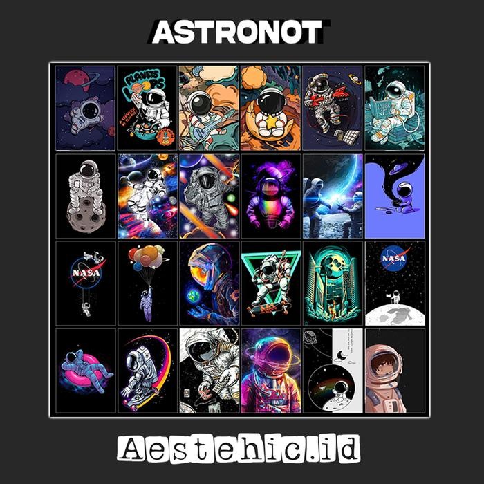 New (32pcs) Poster astronot nasa series pajangan dekorasi kamar aesthetic aestetik estetik ukuran A5