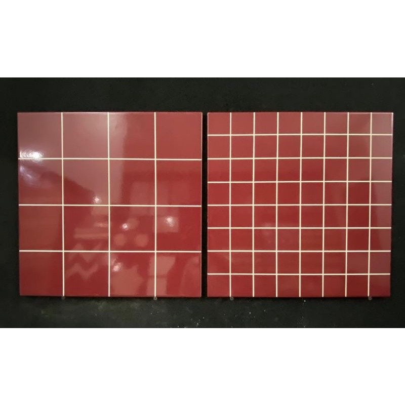 Ellagress Mosaik Keramik Lantai Precut Nat Palsu ukuran 40x40 warna (harga perlembar)