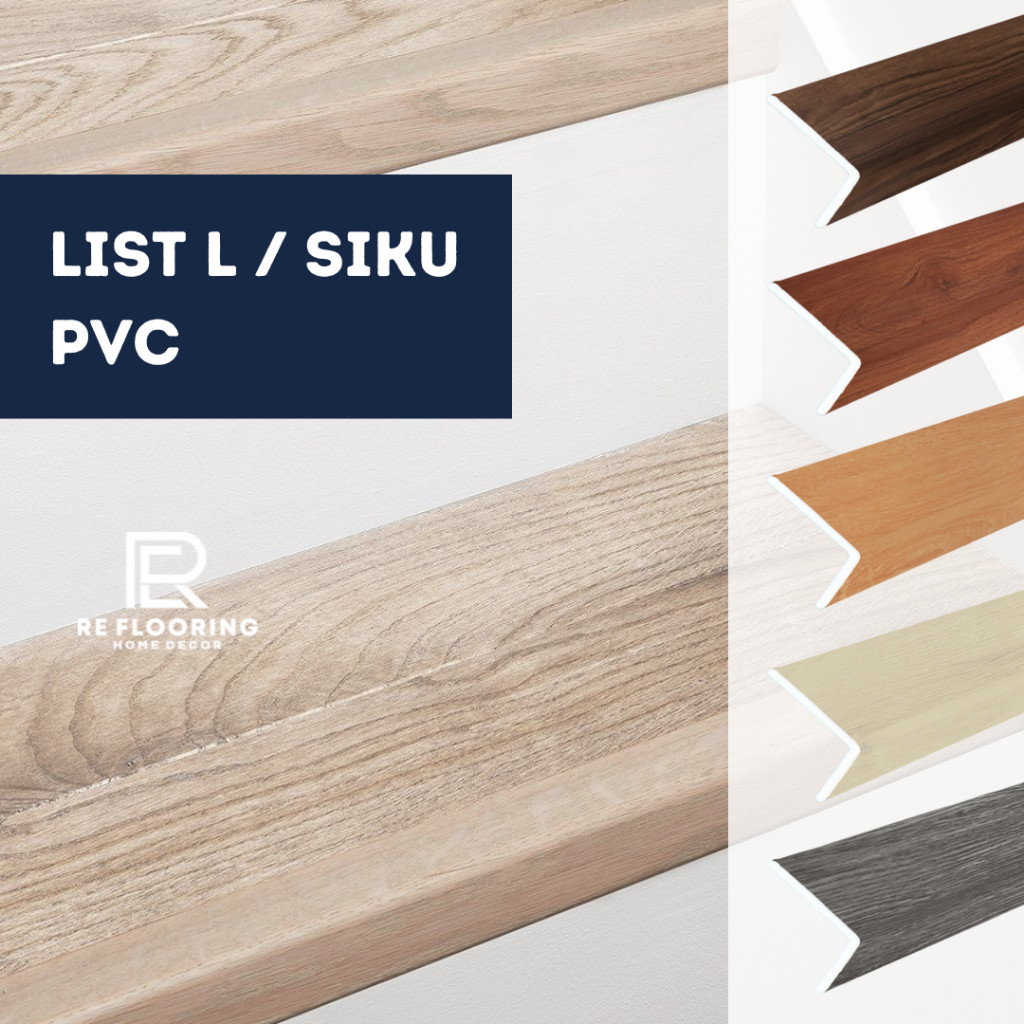 List Siku L PVC - Lis Step Nosing Tangga Lantai Vinyl SPC
