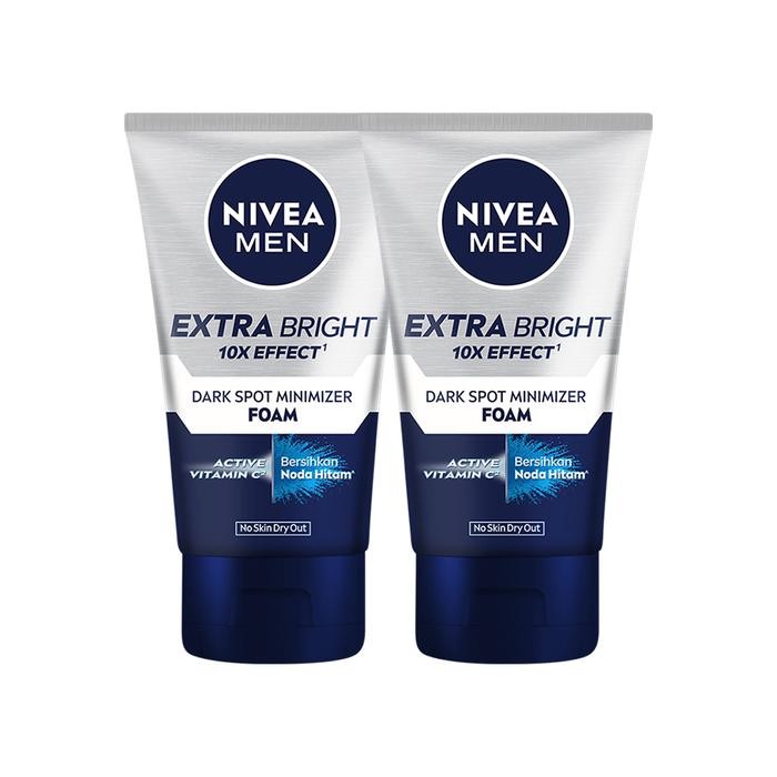NIVEA MEN Personal Care Men Brightening Dark Spot Facial Foam-TwinPack
