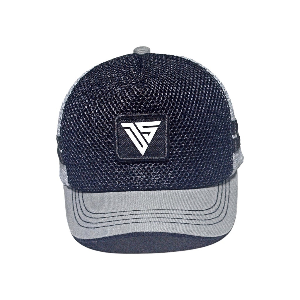 Topi Trucker lidah Pendek Topi Pria Trucker Jaring Original Hitam Abu Topi jaring Pria