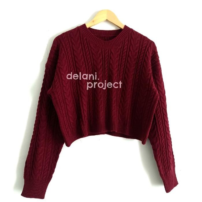 Delani.Project - Ryujin Crop Sweater Knit Cable