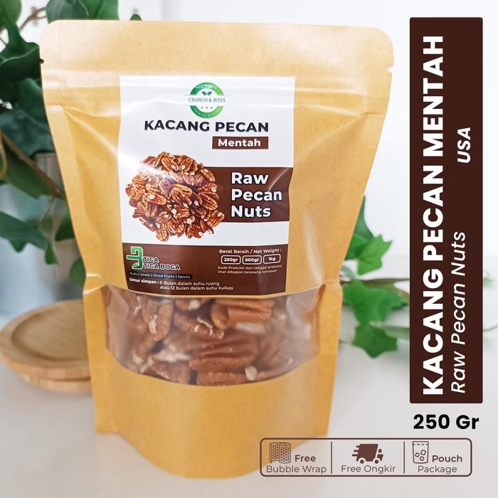 

Kacang Pecan Mentah 250 gram / Raw Pecan Nuts USA Food