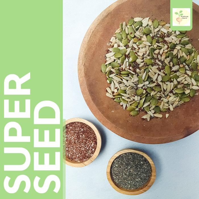 

Super Seed 1 Kg - Pumpkin seed Sunflower seed Flaxseed Chia seed Food Snack Cemilan Makanan Jajanan