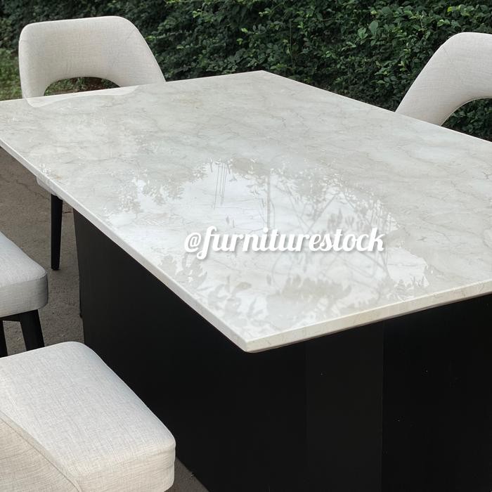 Meja Makan Marmer 8 Kursi Estetico Hgis Home Style