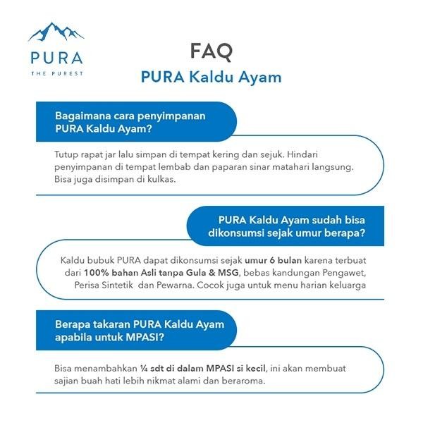 

New Pura Seasoning Kaldu Ayam Kampung Asli Kaldu MPASI Non MSG Tanpa Gula 100gr Ready