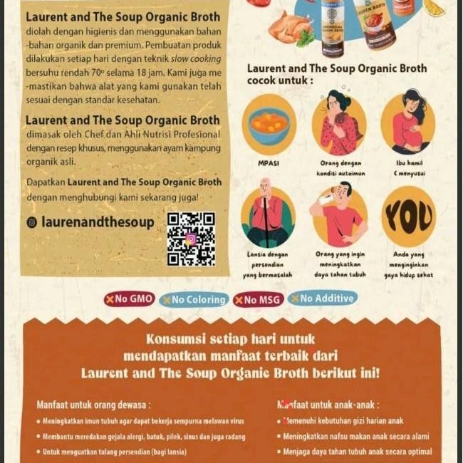 

New Bone Broth organik/kaldu ayam kampung organik / Laurent & the soup Ready
