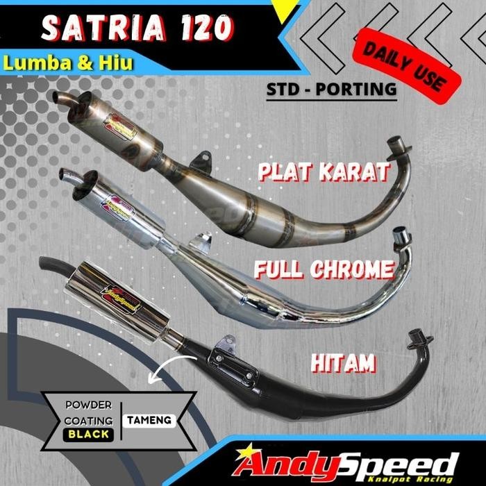 Knalpot Satria 2Tak Lumba Hiu Standar Racing Merk Andy Speed Promo
