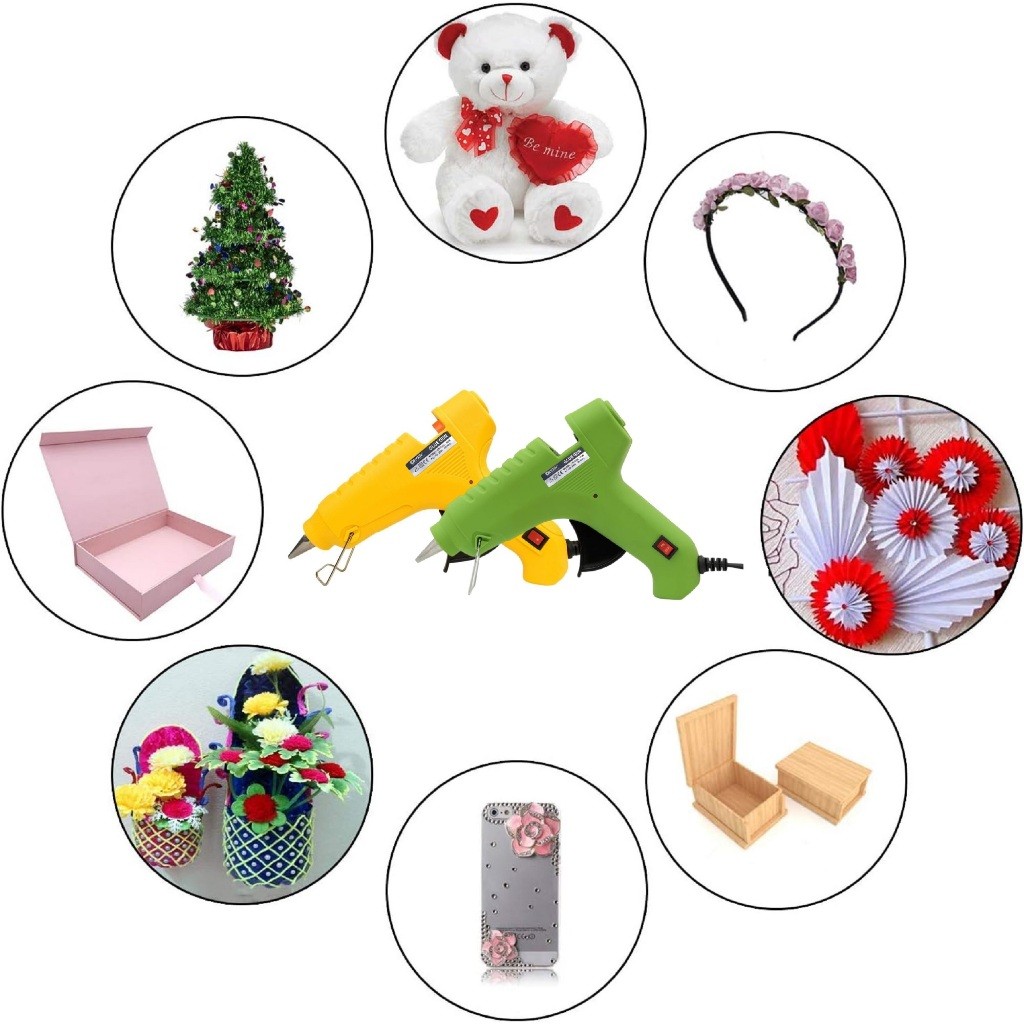 Hot Melt Glue Gun 40 Watt Patel Colour / Lem Tembak 40 Watt Warna Pastel / Lem Tembak Besar / Alat