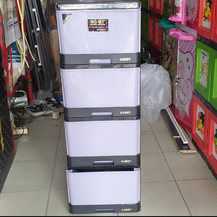 lemari plastik laci plastik komet susun 4 L