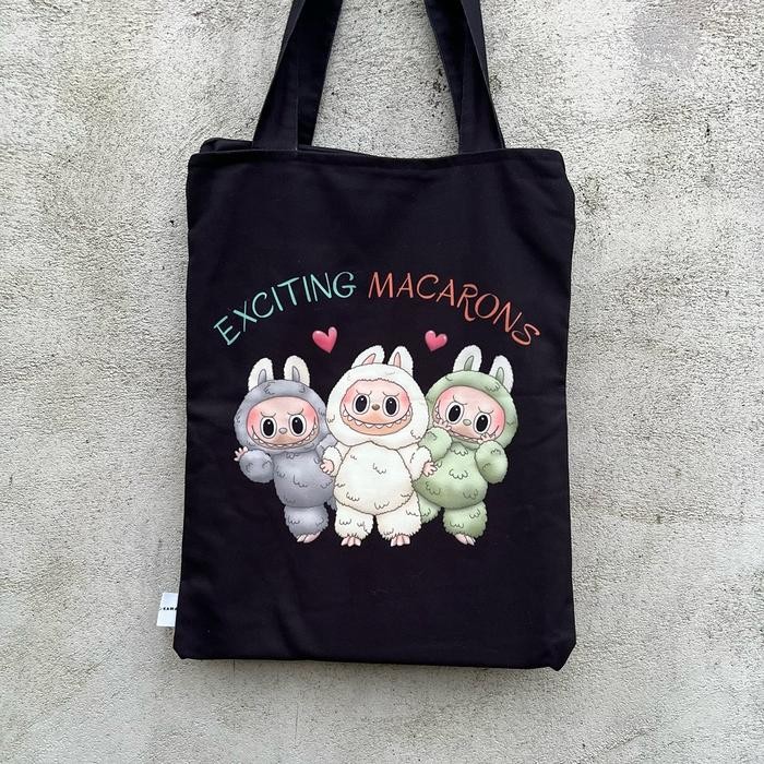 SALE TOTE BAG KANVAS WANITA MOTIF BONEKA - LYLIA DOODWEAR - TOTEBAG READY