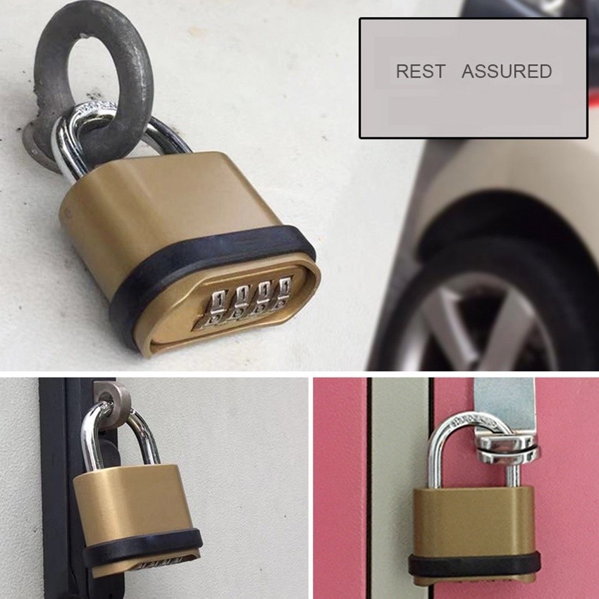 Gembok Padlock Kode Angka Kombinasi 4 Digit Anti Air Gembok Padlock Kunci untuk Pagar Rumah Anti
