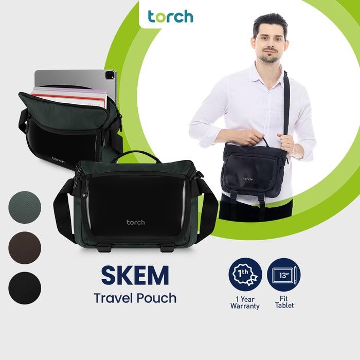 SIAPKIRIM TORCH Skem Tas Selempang Ipad Tablet 13 Inch Messenger Bag Travel Pouch Kerja Kuliah