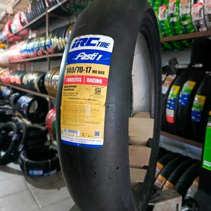 BAN LUAR IRC FASTI 1 UKURAN 140/70-17 TUBELESS BAN SLICK SOFT COMPOUND