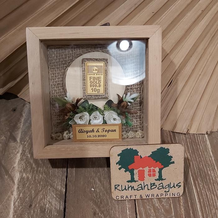 frame mahar khusus logam mulia kepingan