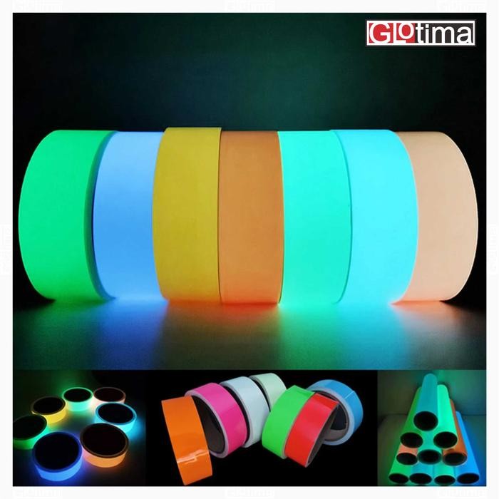 

Lakban Isolasi Solasi Selotip Fosfor Glow In The Dark Luminous Tape