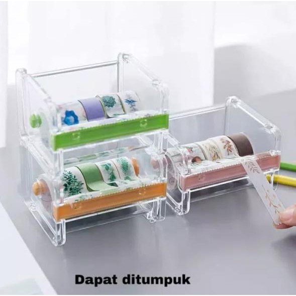 

Dispenser Washi Tape Stackable Tumpuk Selotip BuJo
