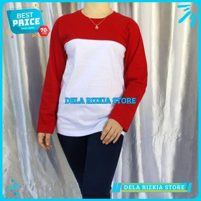 KAOS KOMBINASI MERAH PUTIH.KAOS AGUSTUSAN.KAOS KARNAVAL KAOS INDONESIA / KAOS KOMBINASI MERAH