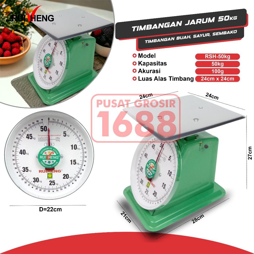 Timbangan 50kg Timbangan Manual Jarum Mangkok 50 Kg