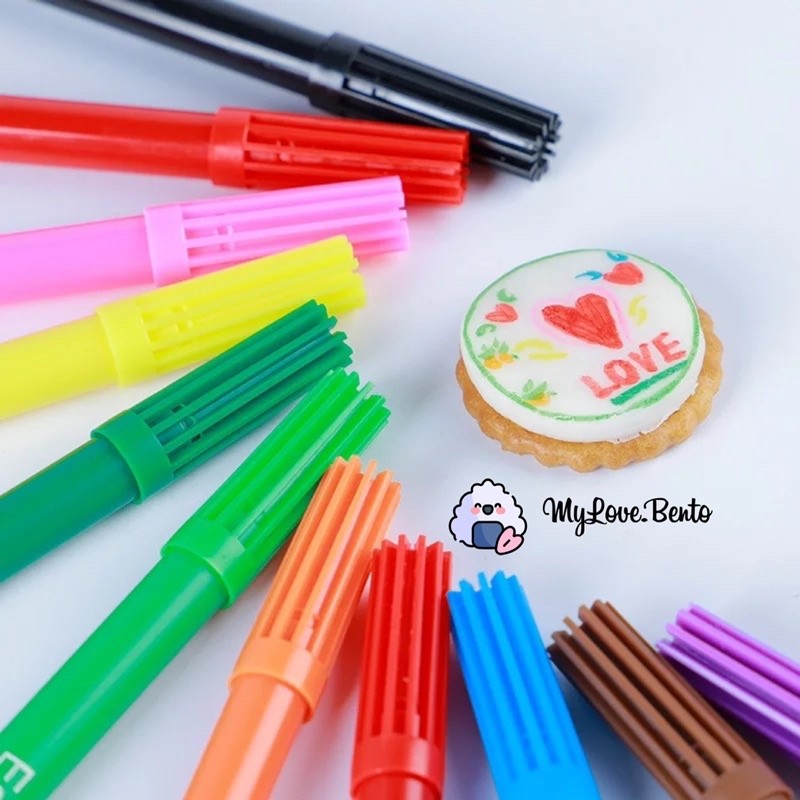 

10 Pcs - Edible Food Pen Untuk Makanan Kue Roti Cookiee Baking Decoration Pulpen Dekorasi Makanan