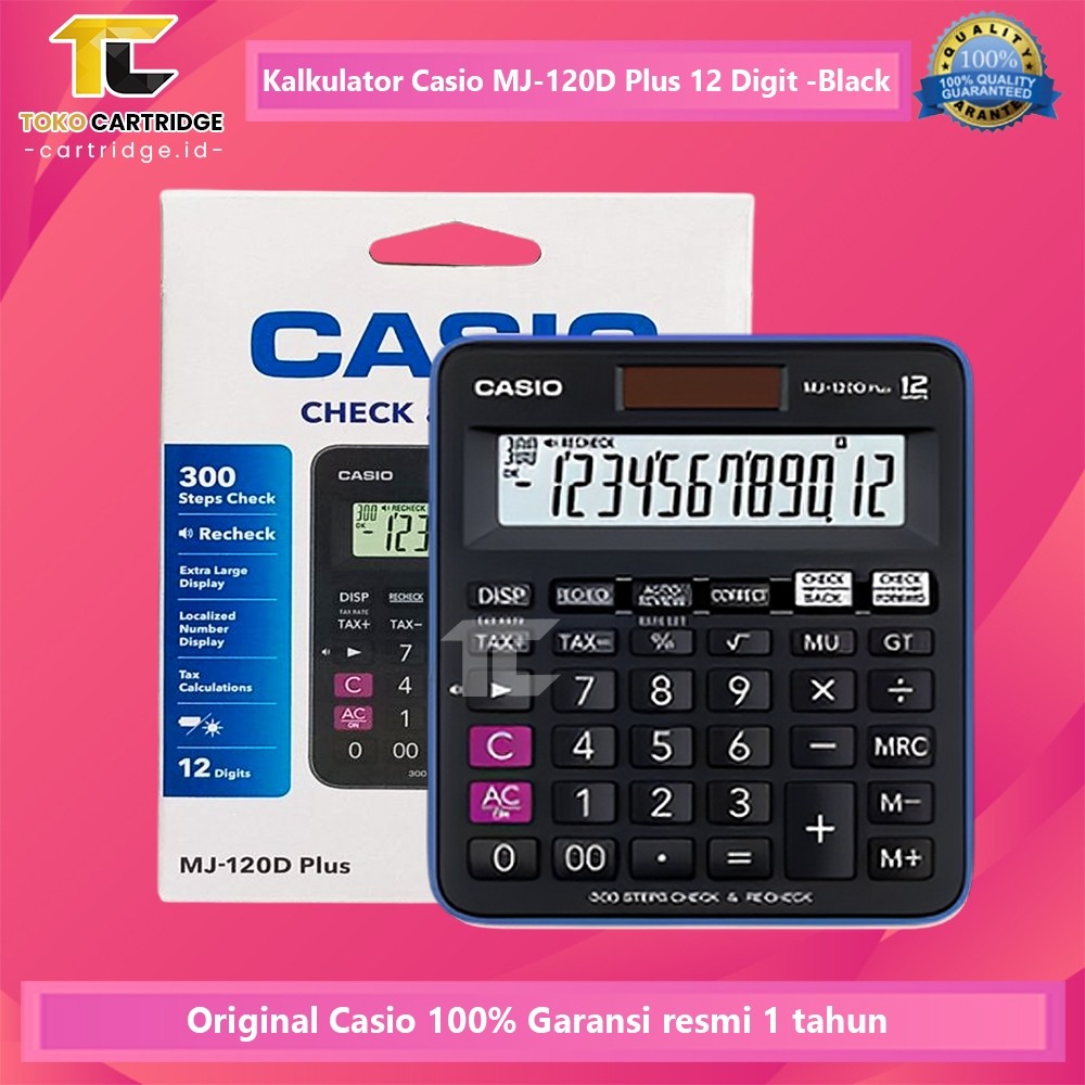 

Kalkulator Casio MJ-120D Plus 12 Digit Check Correct Dekstop Calculator Cek Ulang MJ 120D 12 Digits