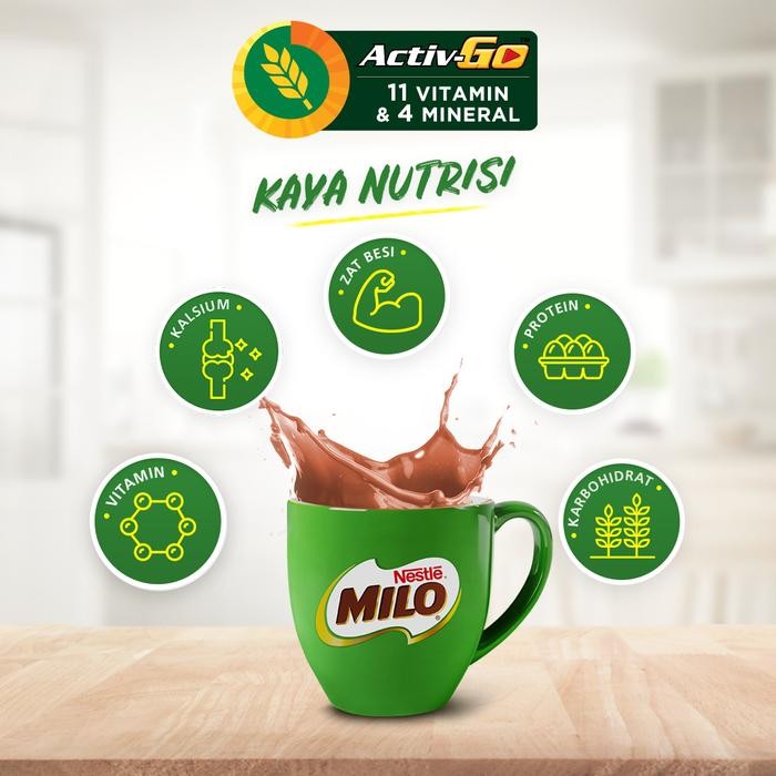 

BARANG TERLARIS MILO 3in1 ACTIV-GO Susu Coklat Pouch 18x34g