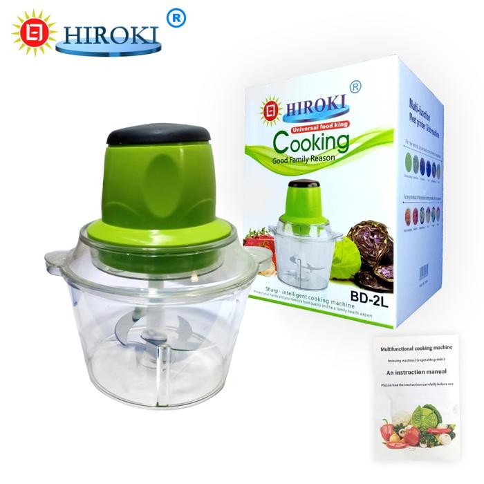 Hiroki Blender Portable Daging Bumbu Meat Grinder 2 Liter Jumbo #Gratisongkir
